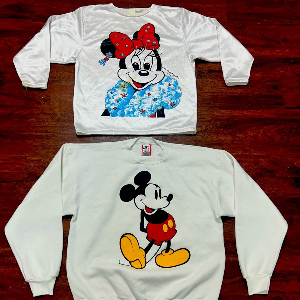 Vintage Mickey and Minnie Mouse Sweaters Adult XL 80/90s